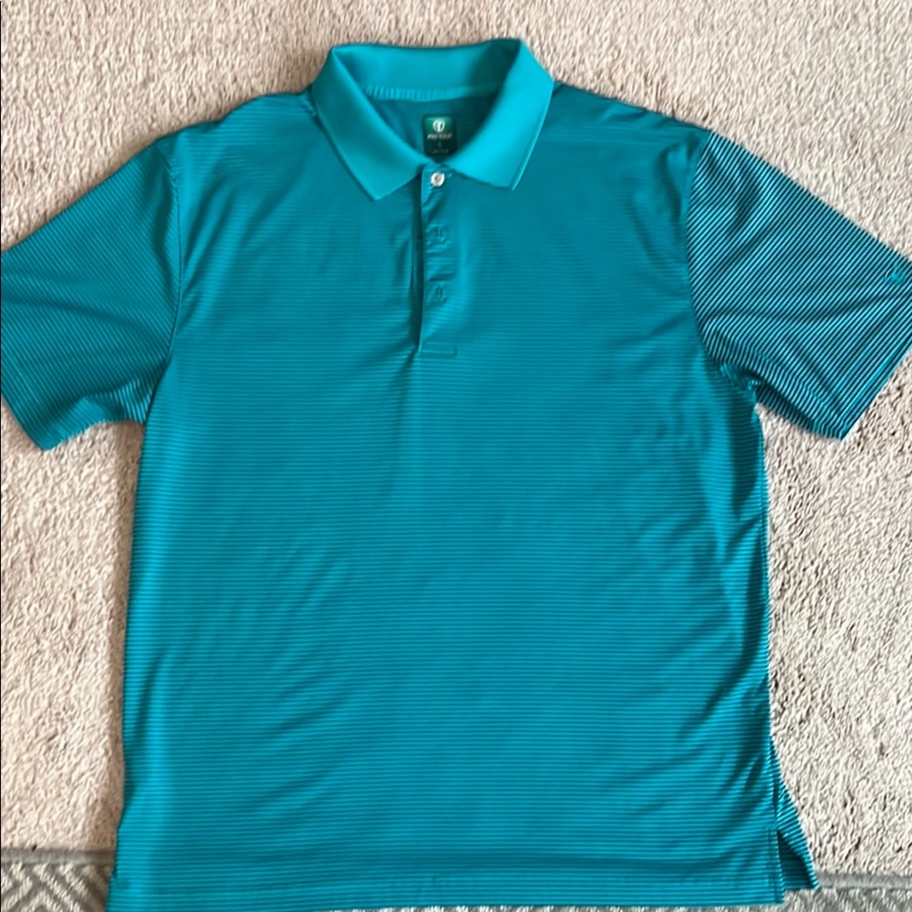 Pro Tour Men's Teal Polo Golf Shirt Size Large